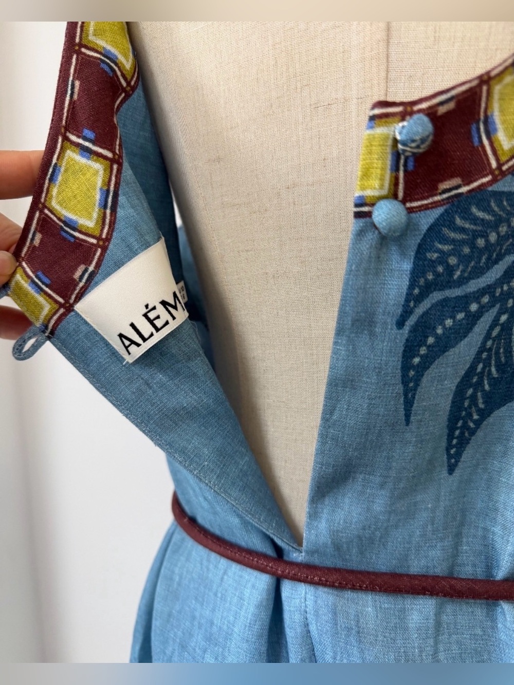 ALEMAIS Georgie printed linen midi dress - Picture 7 of 7
